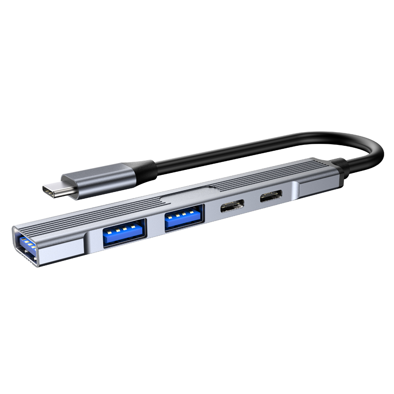 Type C  To USB2.0+USB3.0+PD+Type DATA 5in1 HUB