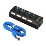 4 port with switch and LED indication usb hub 3.0